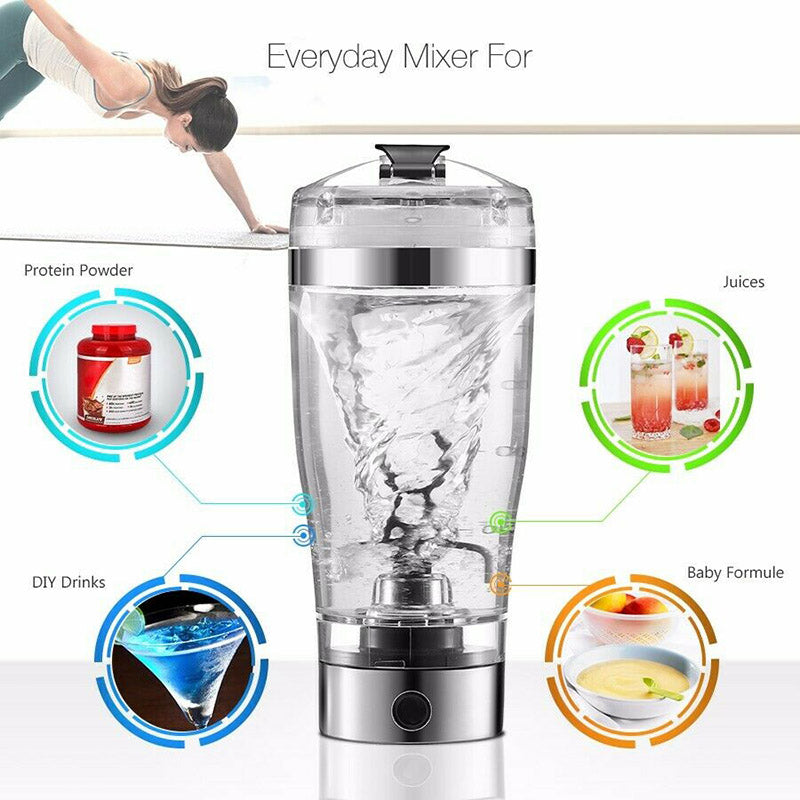 Rechargeable Electric Shaker Cup – Milk, Coffee & Protein Blender