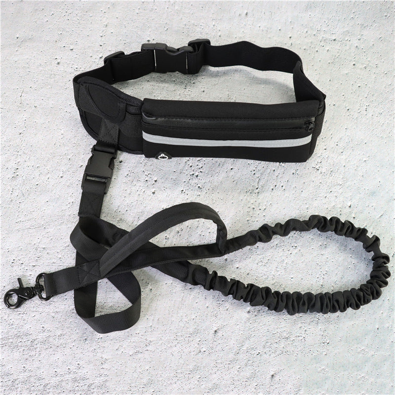 Hands-Free Dog Walking Leash for Large Dogs – Bungee Shock Absorber with Training Waist Belt